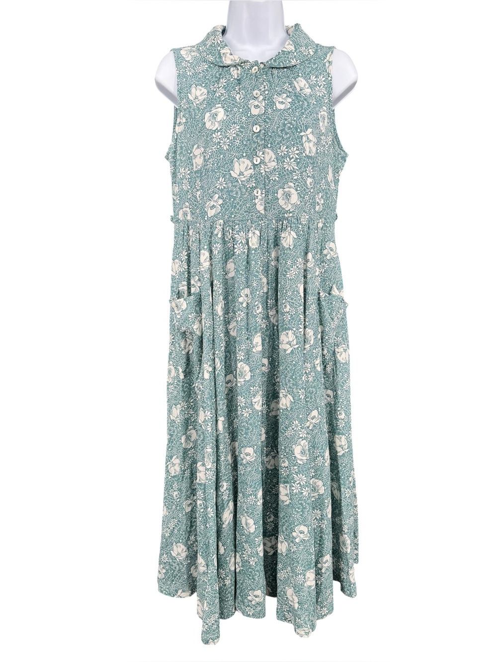 April Cornell Tasha Porch Peter Pan Collar Floral Dress Size XS
